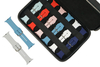 Sonny Black Lichee Pattern PU Leather Watch Band Box Watch Strap Holder for 12 Straps Storage