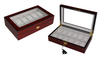 Sonny Macassar Cherry Paint Matte 6 / 10 / 12 / 24 Watches Holder Wooden Watch Box in Stock