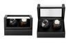 Sonny Premium Black PU Leather Box Double Watch Winder Automatic Winder with Motor