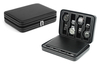  Sonny Travel Leather Watch Case 8 Slots Black Zipper Case Portable Watch Box OEM Logo Customized
