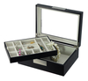 Sonny 2023 New Design Fashionable High End Ring Cufflink Jewelry Holds Wooden Gift Storage Case with Removable Tray