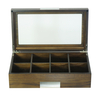 Sonny Luxury 8 Compartments Walnut Wooden Tea Bags Packaging Box Organizer