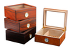 Sonny 25 CT Glass Top Air Tight Table Wooden Cigar Box Packaging Cabinet Cigar Humidor