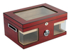 Glass Top Spanish Cedar Humidor with Two Acrylic Window Front