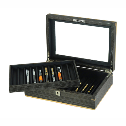 Sonny Wholesale High End Ginkgo Wooden Pen Storage Box for 20 Fountain Pens