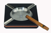 Sonny High Quality Personalized Hotel Bar Office Square Black Wooden Cigar Ashtray Custom Logo