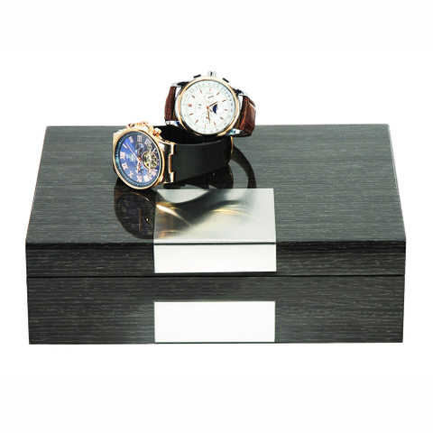 OEM Custom Real Veneer Wooden Jewelry Box for Cufflinks And Tie Clips Sunglasses Watch Box