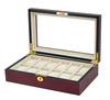 Sonny Macassar Cherry Paint Matte 6 / 10 / 12 / 24 Watches Holder Wooden Watch Box in Stock