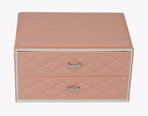 Sonny Custom Made Luxury PU Leather Pink Jewelry Box Jewelry Packaging Gift Display Box For Women