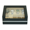 Sonny High Quality Black Leather Jewelry Box Display Organizer for Watch Cufflinks Ring Studs