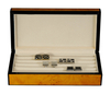 Sonny Latest Custom Design Mapa Color Wooden 16 Pairs Cufflink Box with Velvet Lining Best Gft for Men 