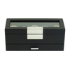 Sonny Custom Wholesale 5 Slots Black Leather Watch Box Organizer with Drawer