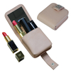 Sonny High End Lambskin Real Leather Lipstick Case Holder Mini Portable Travel Cosmetic Make Up Bag for 3 Lip Rouge