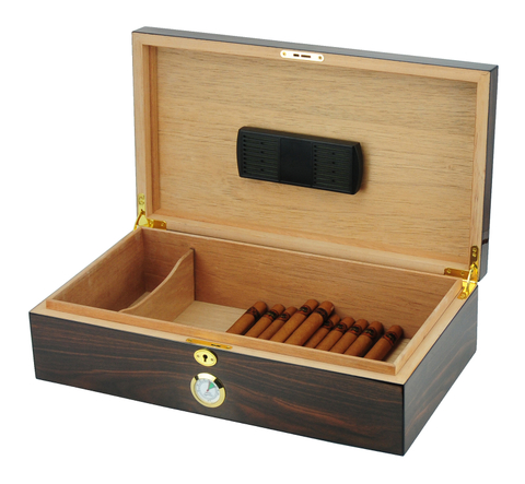 Sonny Vintage 120 CT Spanish Cedar Lining Walnut High Glossy Wooden Cigar Box