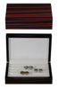 Sonny Ready TO Ship Low MOQ Customized Logo And Color Wood Ring Box 16 Pairs High Gloss Wooden Cufflinks Box