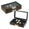 Sonny High Quality 8 Slots Storage Walnut Wooden Watch And Cufflink Box With A Glass Window