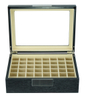 Sonny New Costom Products 48 Slots Wooden Lipstick Holds Storage Case with Top Display Glass Window for Women Gift