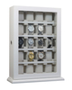 Sonny 20 Slots Vertical Wooden Watch Display Box White Watch Cabinet
