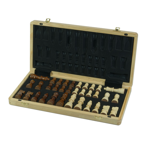 Sonny Custom Mahogany Color Wood Folded Chess Set Box For Recreation