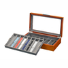Sonny Luxury Custom Mahogany Wooden Watch Band Strap Box Holder for 16 Watch Straps