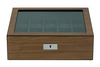 Sonny 2023 New Wooden Jewelry Organizer for Men 10 Slots Watch box with 2 Valet Cufflink Trays