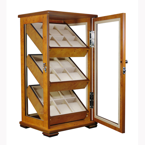 Sonny Sport Supply Burl Veneer Quartz Lady Watch Wooden Watch Organizer Box Custom Watch Collection