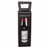 Sonny Custom Portable Brown Leather Gift Box Packaging for Single Red Wine Bottle