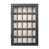 Luxury Wall-Mounted Wooden Watch Display Cabinet for 25 Watches