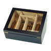 Sonny Custom Wholesale Black Wooden Cigar Display Humidor Box for Cigar Bar