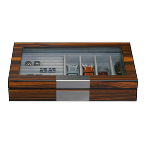 Sonny Wholesale High Quality Wooden Cufflinks Watch Strap Box Custom Logo for Men
