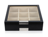 Personalized 9 Tie Display Case Black Wooden Storage Box for Men Gift Box