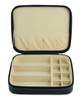 Portable 3-Slot Glasses Storage Travel Sunglass Organizer Zipper Box Jewelry Leather Display Case