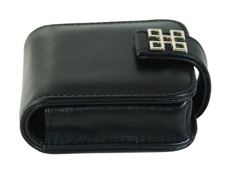 Sonny High End Lambskin Real Leather Lipstick Case Holder Mini Portable Travel Cosmetic Make Up Bag for 3 Lip Rouge