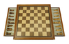 Custom Luxury Indoor 55mm Square Chessboard Wooden Chess Board Game Set with chessman