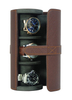 Sonny Crossgrain Watch Bracelets Case Leather Travel Case Watch Roll for 3 watches Customized Logo