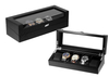 Sonny Modern Luxury 5 Slots Black Wooden Watch Box With Acrylic Window