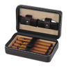 Portable Leather Cigar Holder Travel Humidor Case Hold 4 Cigars