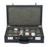 Sonny Leather Travel 12 Watch Briefcase Box for Men with Lock