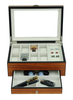 Sonny Hot Selling Luxury Custom Logo Matte finish Rectangle Wooden watch Box for Jewelry and Watch Collection