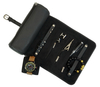 Sonny 3 Slots Travel Black Leather Watch Jewelry Roll Case