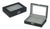 Sonny 2023 New Arrivals High End Business Men Leather Cufflink Box with Top Display Window