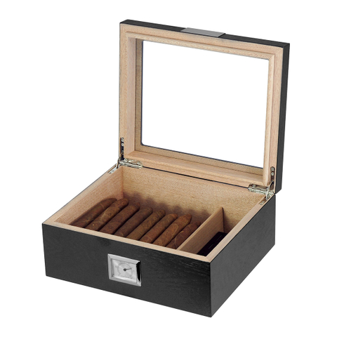 25 Antique Glass Affordable Desktop Caja Humidor Cigar Box Display