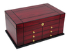 Exquisite Workmanship 100 CT Wooden Cigar Box Humidor With Drawer And Removable Tray