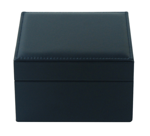 Sonny Dark Blue / Black Leather Box for Watch Cheap Single PU Watch Packaging Box with Logo Custom