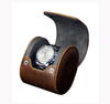 Sonny Custom Logo Single Watch Travel Case Watch Pouch for Men Antique Vegan Leather Watch Roll Case