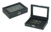 Sonny Hot Selling Custom Design Fashionable Black Wooden 36 Pairs Cufflink Ring Box Best Gift for Men