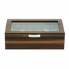 Sonny OEM ODM Luxury 12 Slots Ebony Wooden Watch Strap Band Box for Leather Silicone Straps Storage