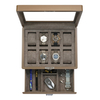 Sonny Custom Logo Luxury 8 Slots Wooden Watch Organizer Box with Drawer