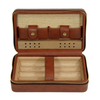 Sonny Custom Wholesale 4 CT Portable Travel Brown Leather Cigar Humidor Case