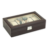 Sonny Custom Wholesale 12 Slots Brown PU Leather Watch Box for Men